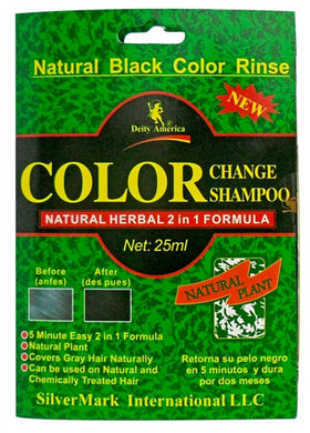 Natural Black Color Rinse (6 single-use packets)