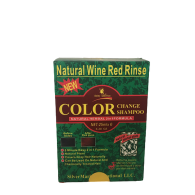 Natural Wine Red Color Rinse (6 single-use packets)